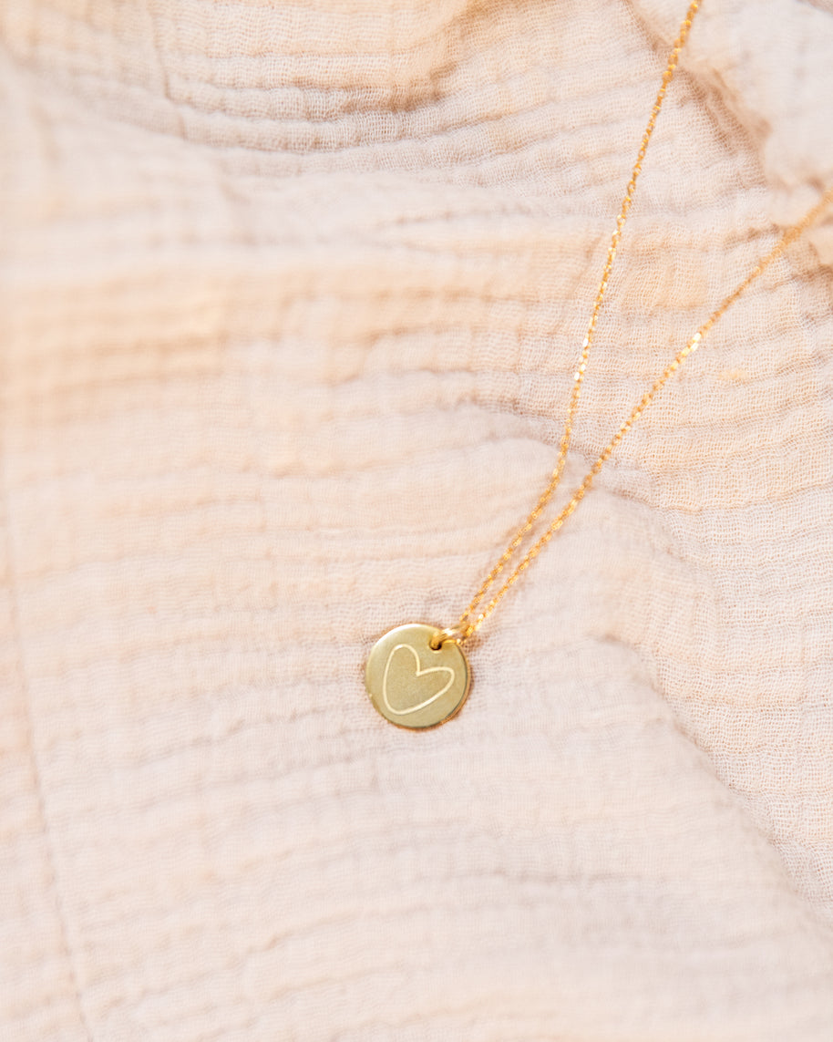 Herz - Halskette Gold mit Karte