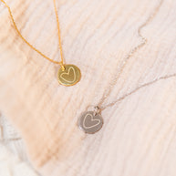 Herz - Halskette Gold mit Karte