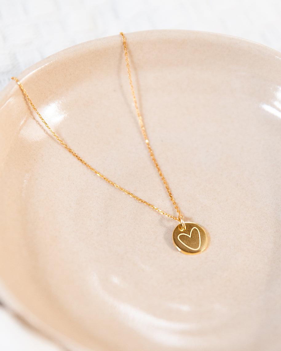 Herz - Halskette Gold mit Karte