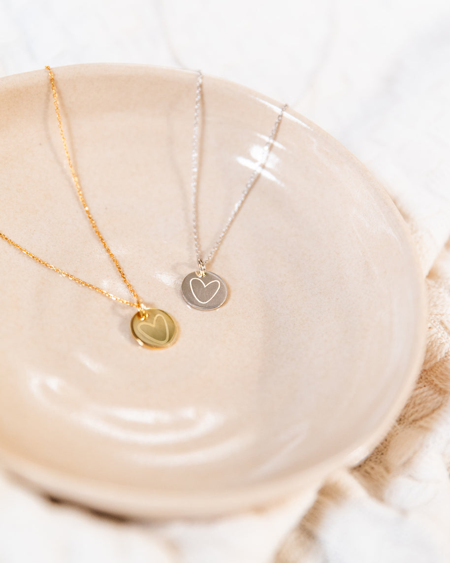 Herz - Halskette Gold mit Karte