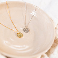 Herz - Halskette Gold mit Karte
