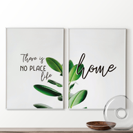 Poster Set No Place Like Home Pflanzen Aufdruck