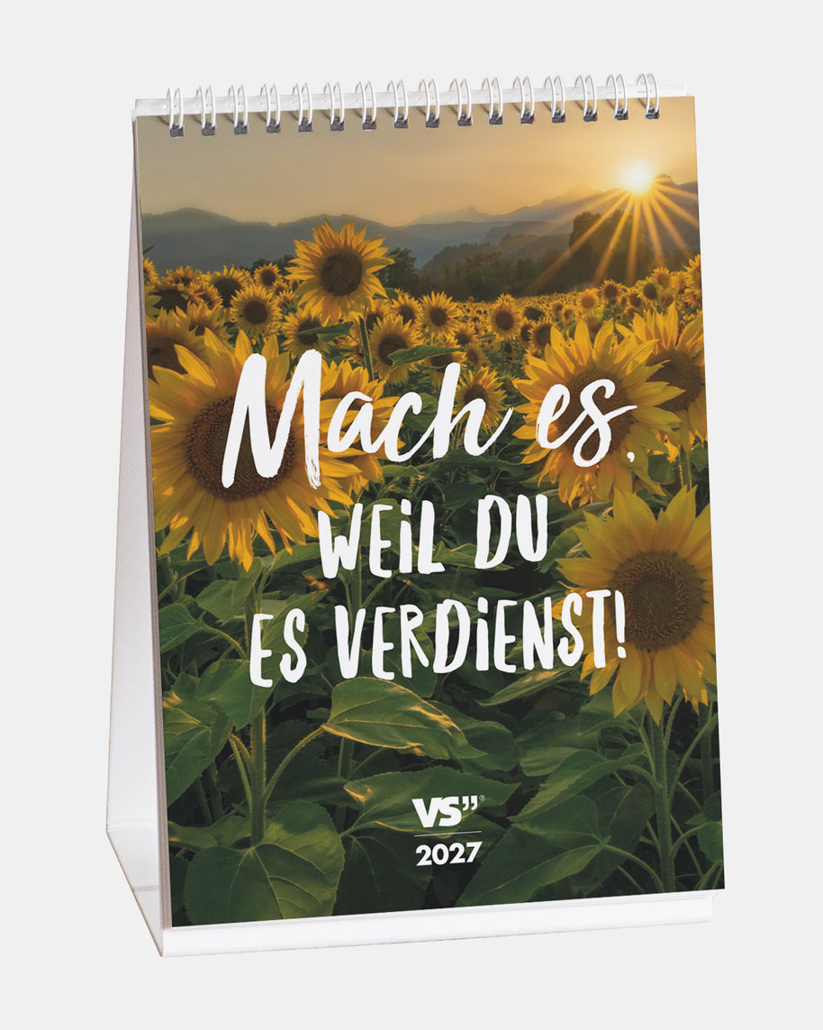 Motivation - Monatstischkalender 2027 - A5 Kalender Visual Statements®