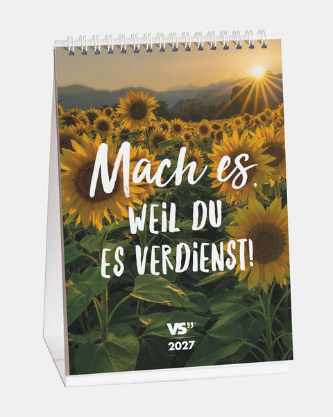 Motivation - Monatstischkalender 2027 - A5 Kalender Visual Statements®