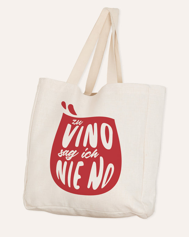 Zu Vino sag ich nie no. - Stofftasche