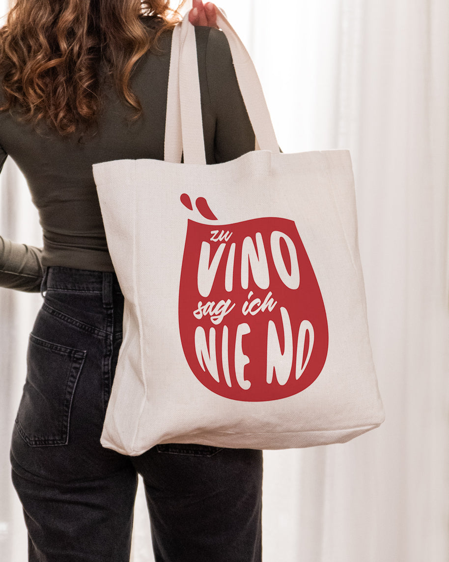 Zu Vino sag ich nie no. - Stofftasche