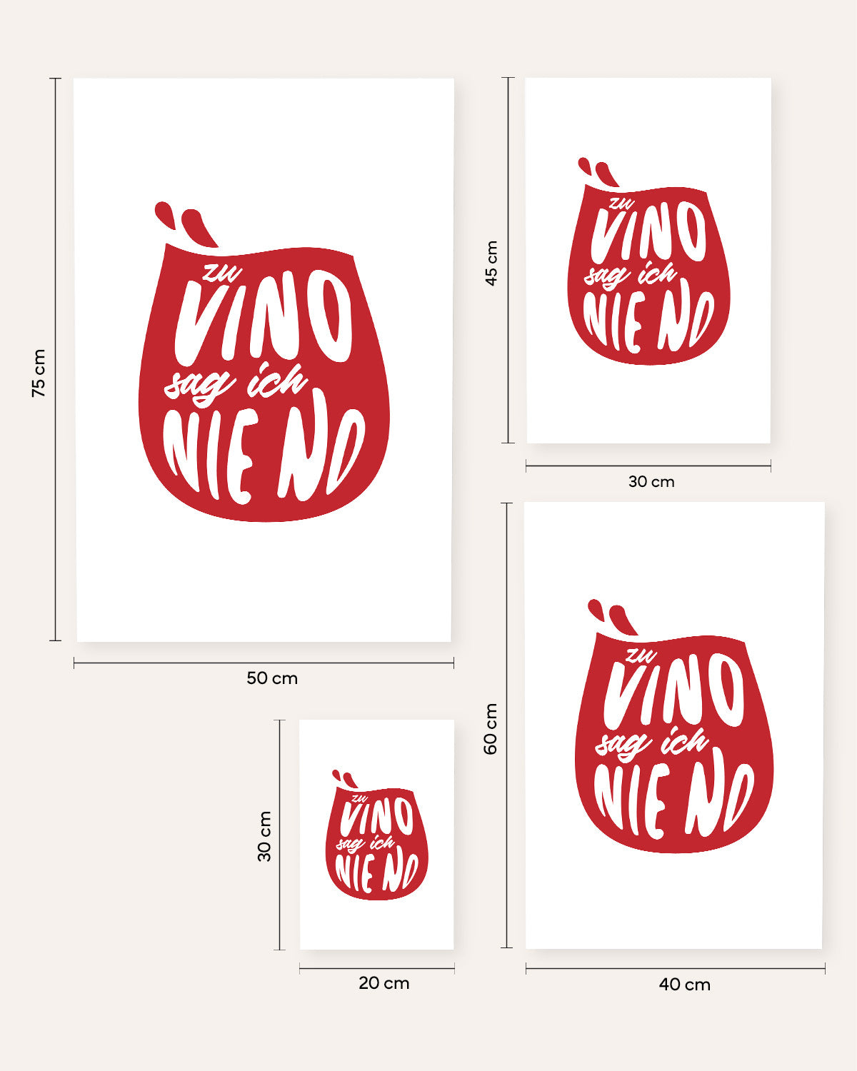 Zu vino sag ich nie no. - Poster Poster Herweinspaziert