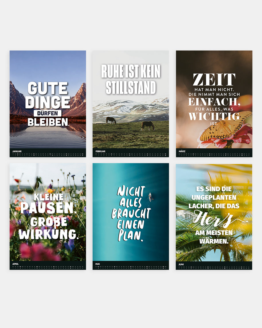 Best of VS - Monatstischkalender 2027 - A5 Kalender Visual Statements®