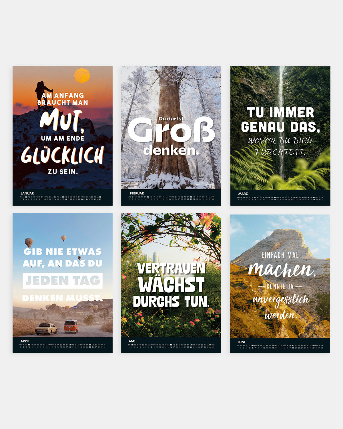 Motivation - Monatstischkalender 2027 - A5 Kalender Visual Statements®