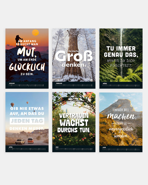 Motivation - Monatstischkalender 2027 - A5 Kalender Visual Statements®