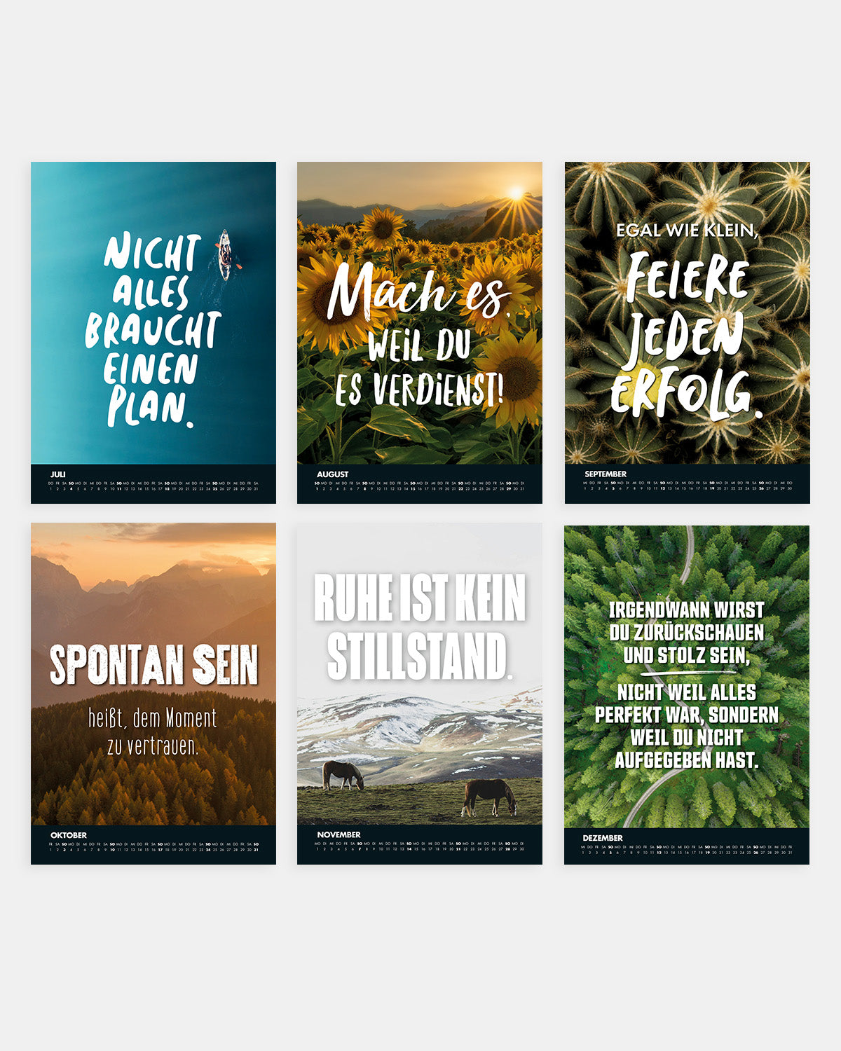 Motivation - Monatstischkalender 2027 - A5 Kalender Visual Statements®