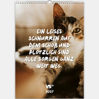 Katzen - Monatswandkalender 2027 - A4 Kalender Visual Statements®