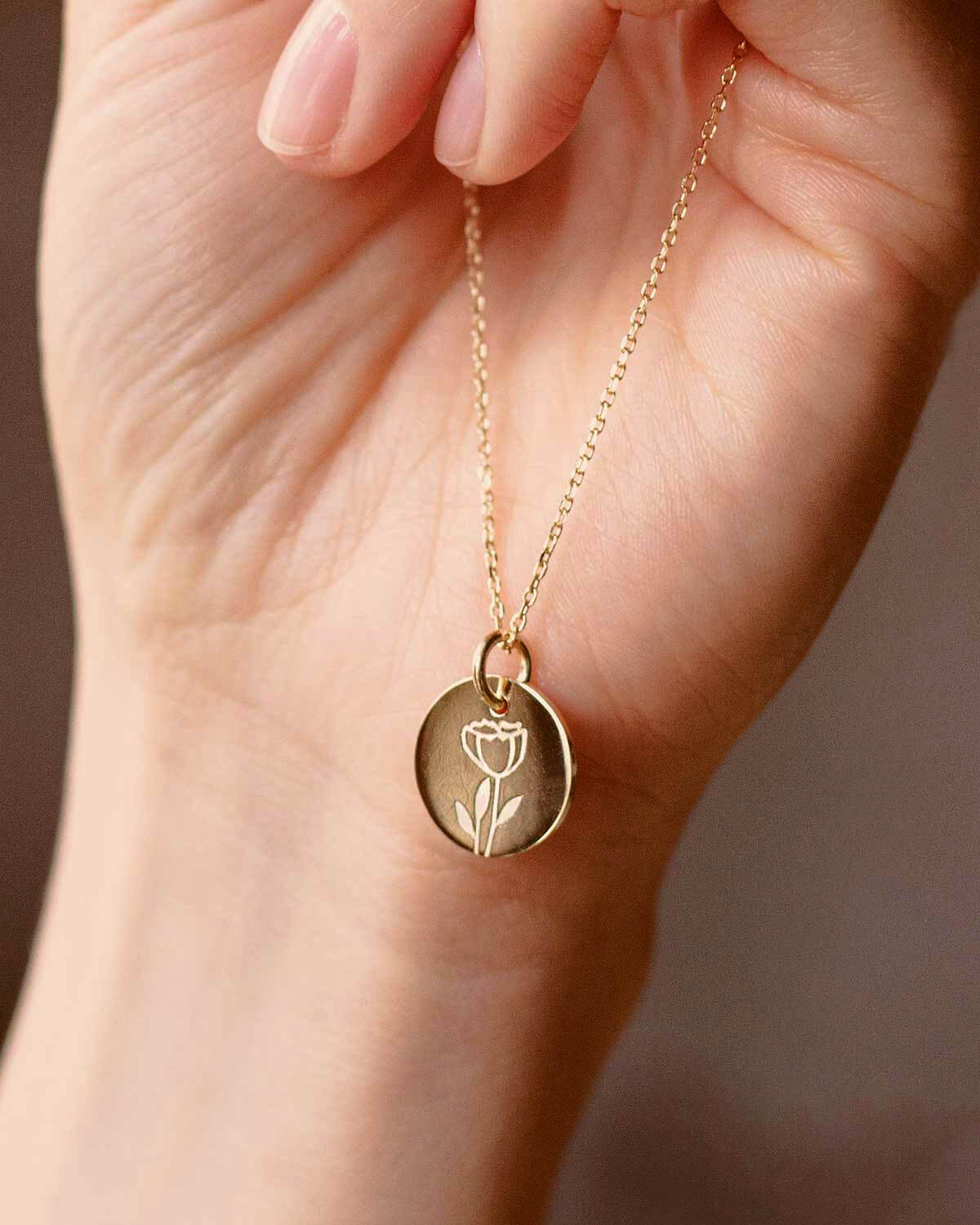 Blumen - Halskette Gold mit Karte Halskette Visual Statements®