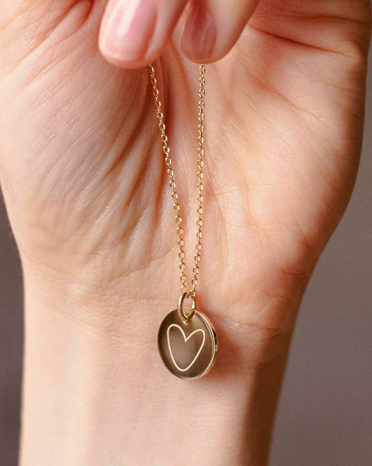 Herz - Halskette Gold mit Karte Halskette Visual Statements®