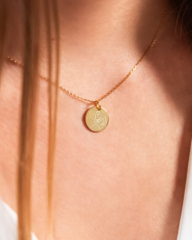 Pinky Swear - Halskette Gold mit Karte Halskette Kette_Shop_Gold_PinkyuIllW8ATpCBEl VISUAL STATEMENTS