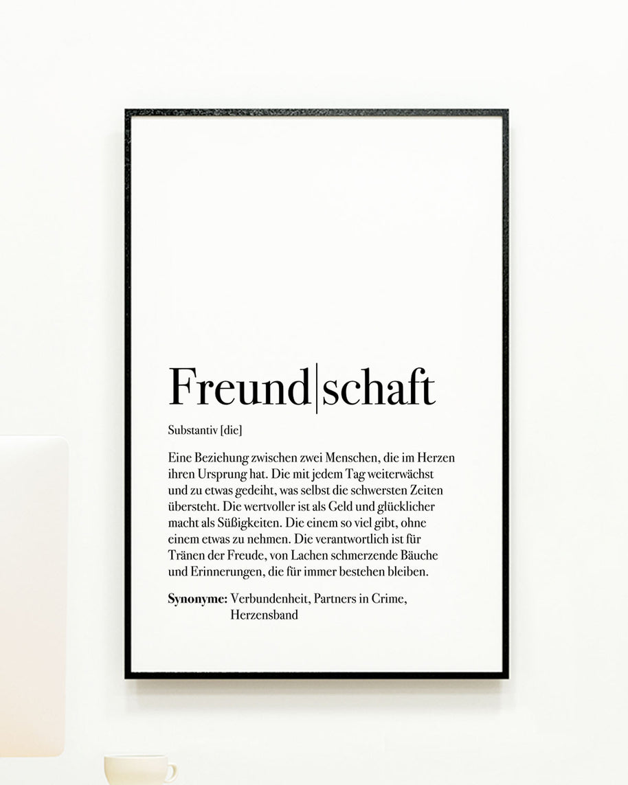 Definition Freundschaft - Foto-Poster