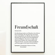 Definition Freundschaft - Foto-Poster