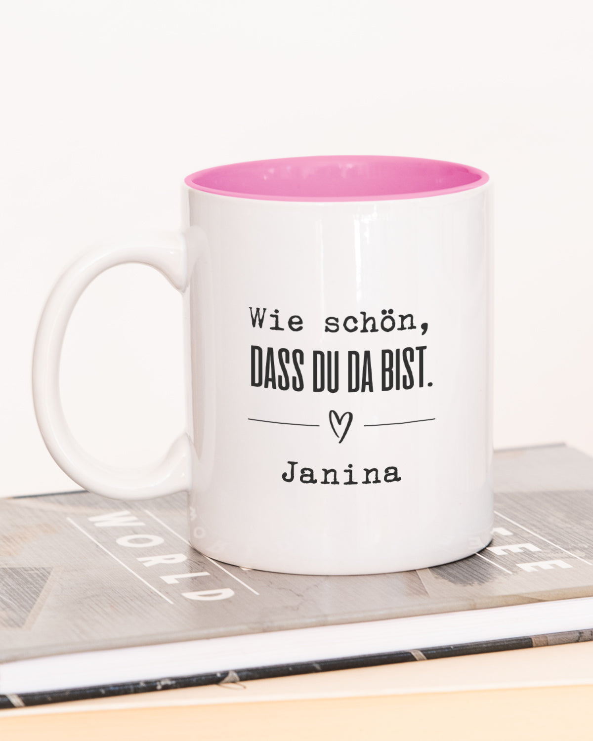 Wie schön, dass du da bist - Tasse Pink Tasse Lieblingskollegen®