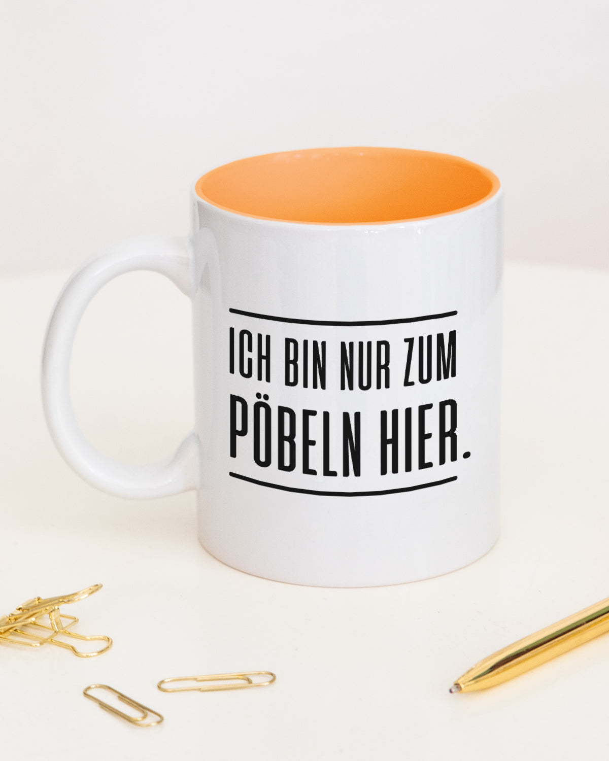 Pöbeln - Tasse Orange Tasse Lieblingskollegen®