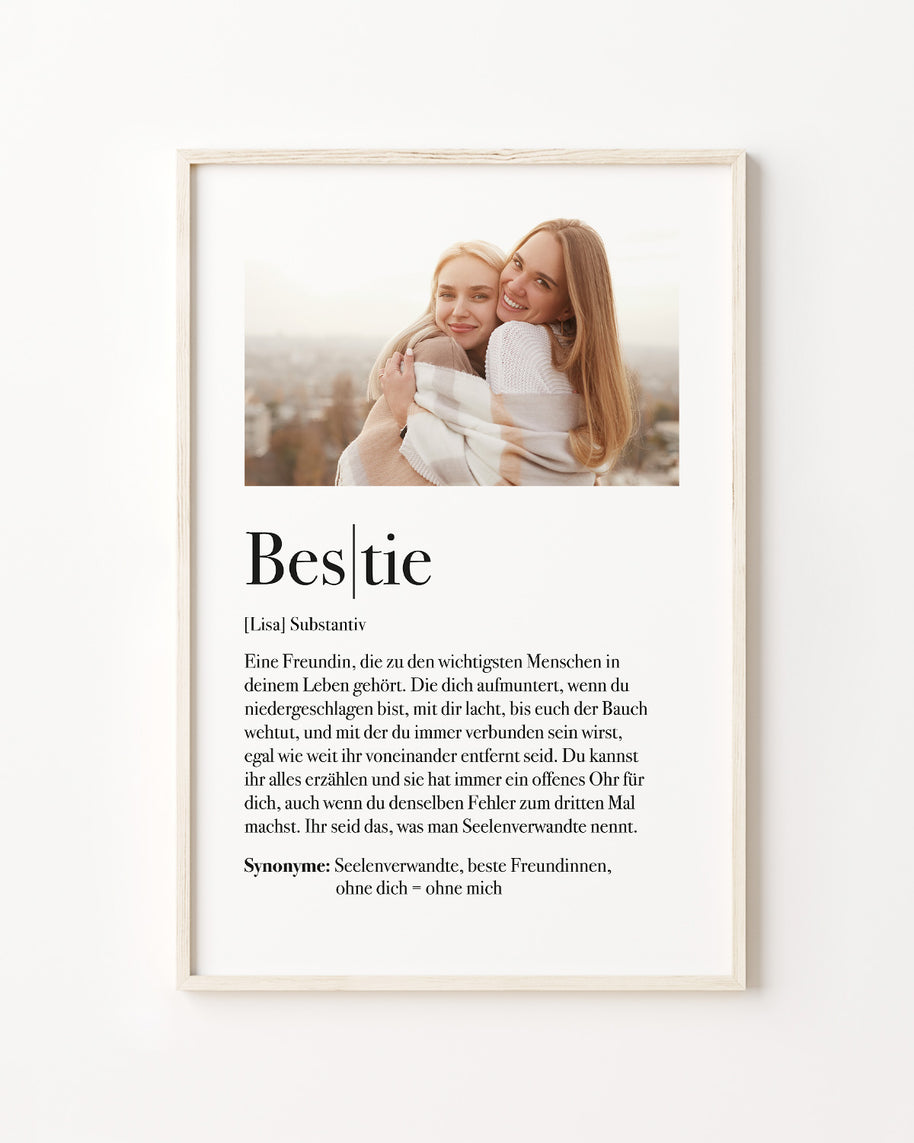 Poster Bestie Definition Personalisierbar