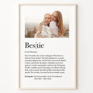 Poster Bestie Definition Personalisierbar