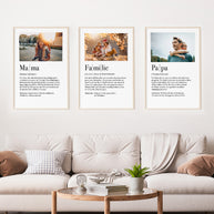 Definition Familie - Foto-Poster