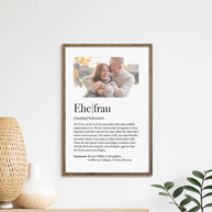 Fotoposter Ehefrau Definition Personalisierbar