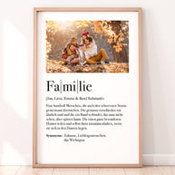Definition Familie - Foto-Poster