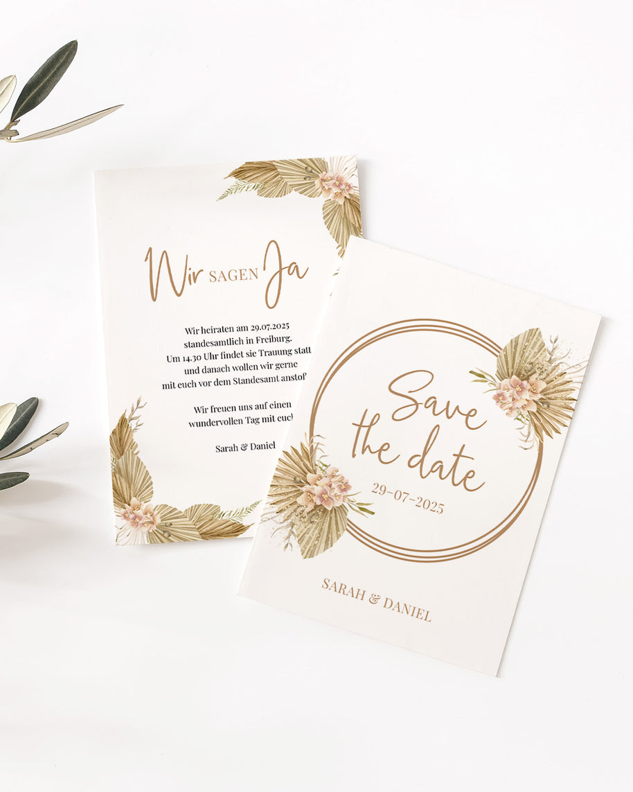 Boho - Save the Date - Einladungskarte Grußkarte Lieblingsmensch®