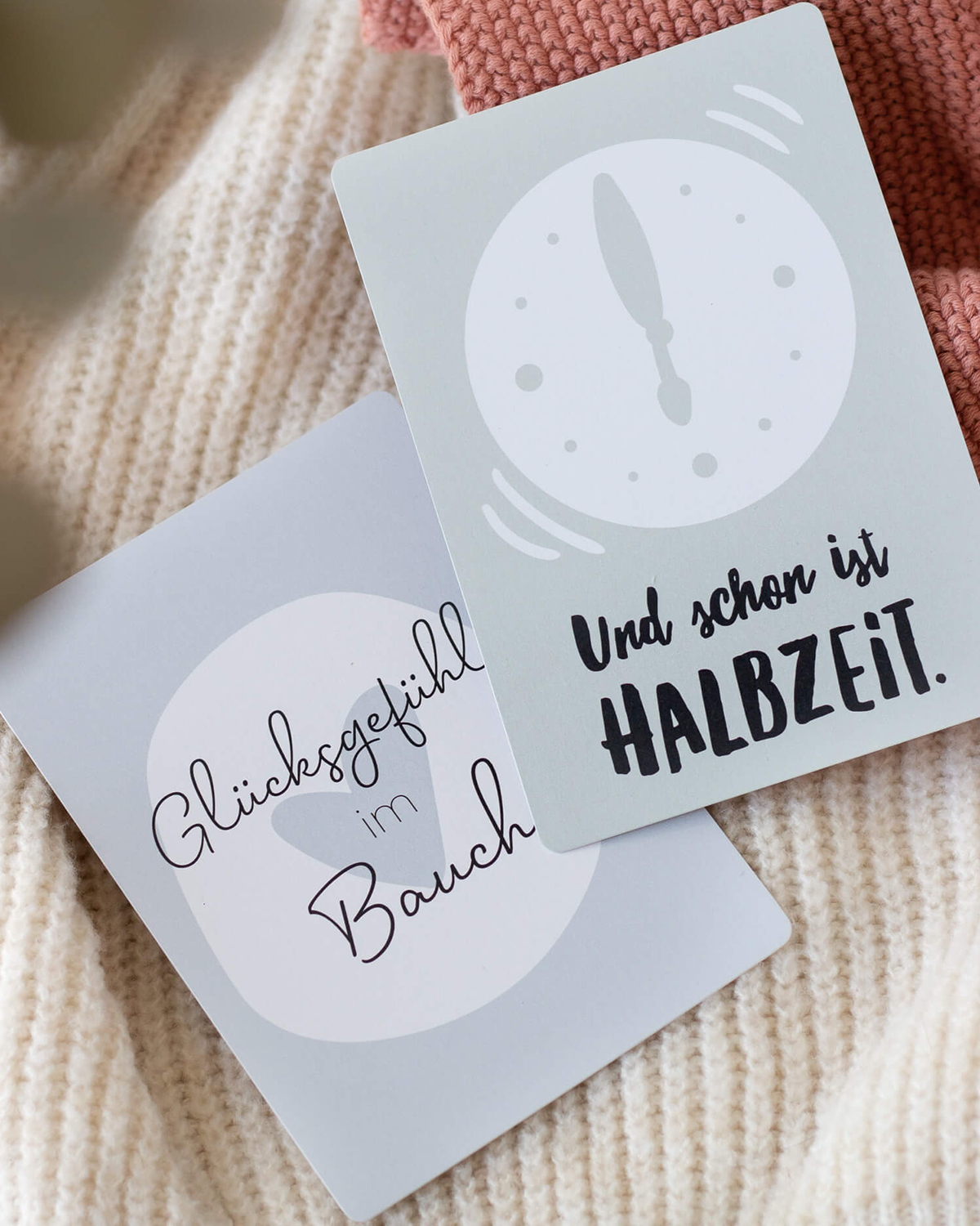 Schwangerschaft - Meilensteinkarten Karten im Holzaufsteller Lieblingsmensch®