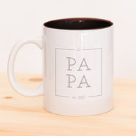 Papa est - Lalelove Tasse Schwarz Tasse lalelove