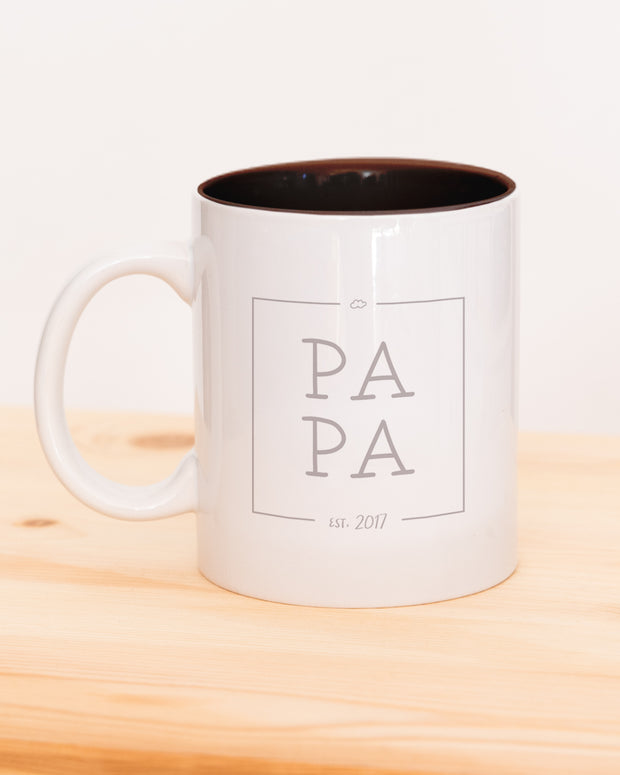 Papa est - Lalelove Tasse Schwarz Tasse lalelove