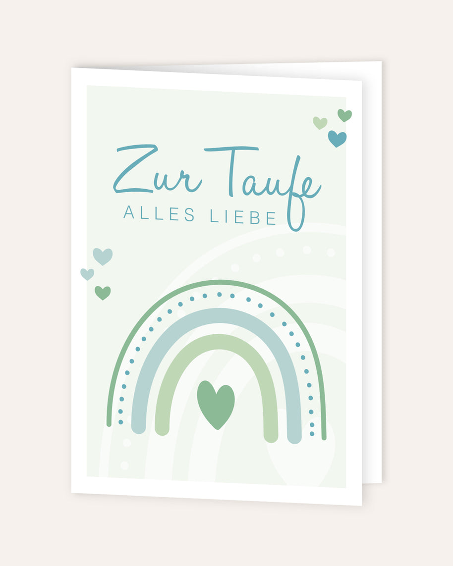 Zur Taufe alles Liebe - Grußkarte