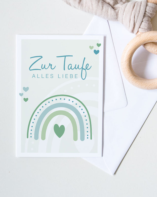 Zur Taufe alles Liebe - Grußkarte