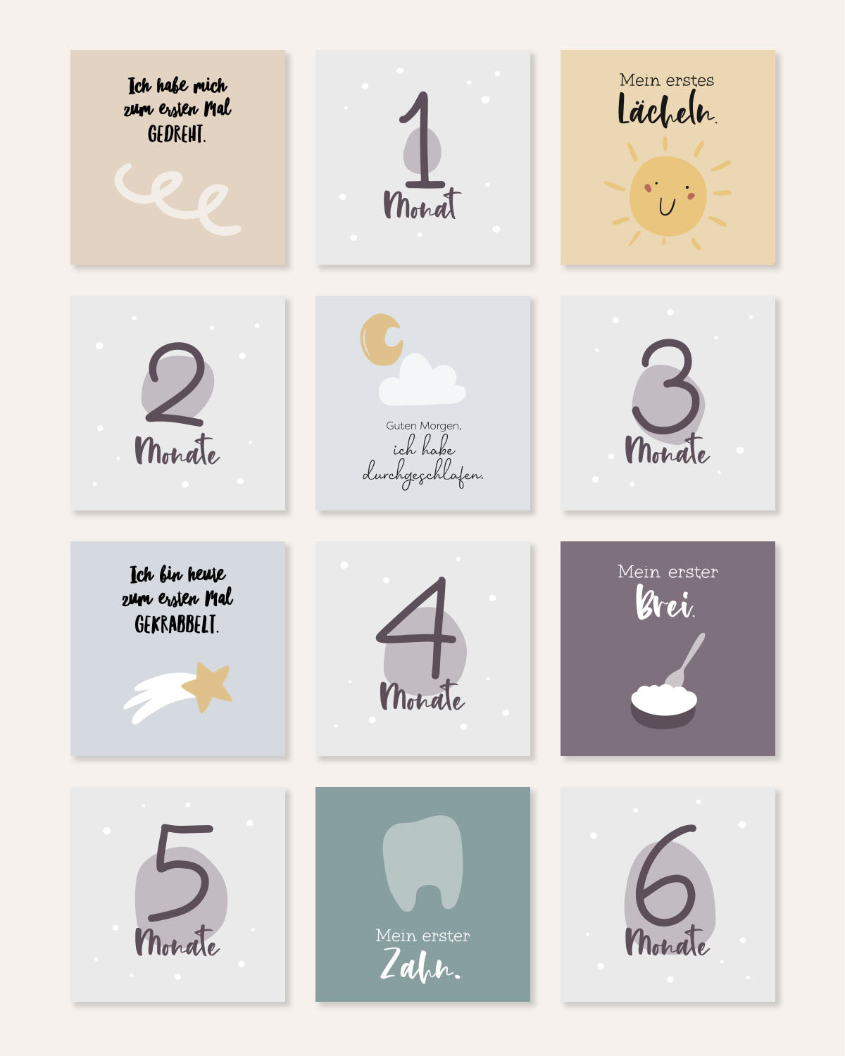 Erste Momente - Meilensteinkarten Karten im Holzaufsteller Lieblingsmensch®