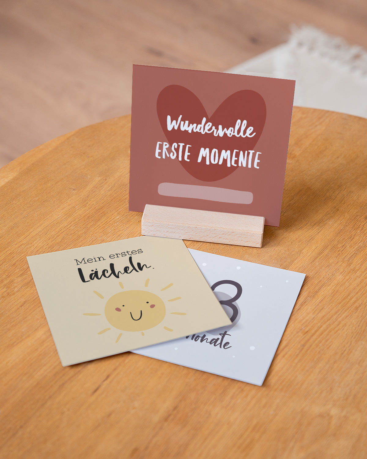 Erste Momente - Meilensteinkarten Karten im Holzaufsteller Lieblingsmensch®