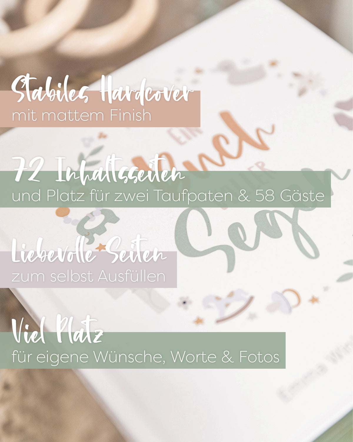 Gästebuch - Taufe | Segen Planer & Bücher Lieblingsmensch®
