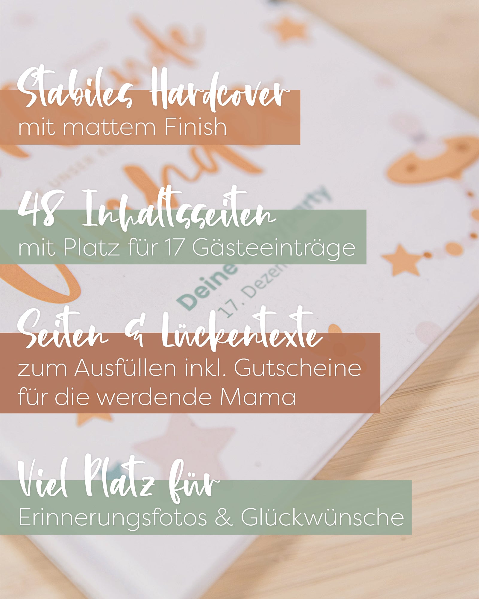 Gästebuch - Deine Babyparty | Vorfreude Planer & Bücher Lieblingsmensch®