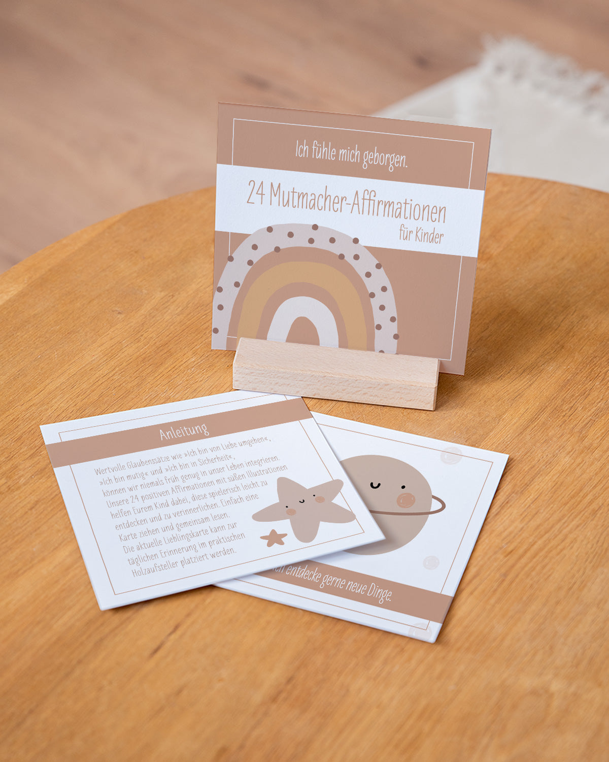 Affirmationskarten für Kinder - Karten im Holzaufsteller Karten im Holzaufsteller Lieblingsmensch®