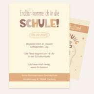 Endlich Schulkind - Einladungskarte zum Schulanfang