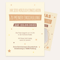 Einladungskarte zur Einschulung mit Foto