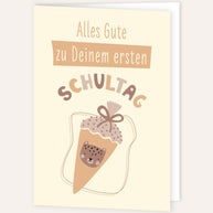 Alles Gute zu Deinem ersten Schultag - Grußkarte