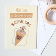 Alles Gute zu Deinem ersten Schultag - Grußkarte