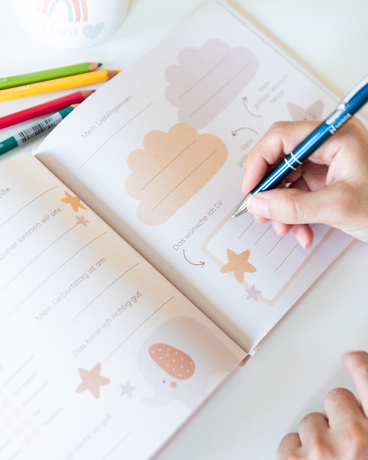 Freundebuch - Kindergarten | Bunt mit Foto Planer & Bücher Lieblingsmensch®