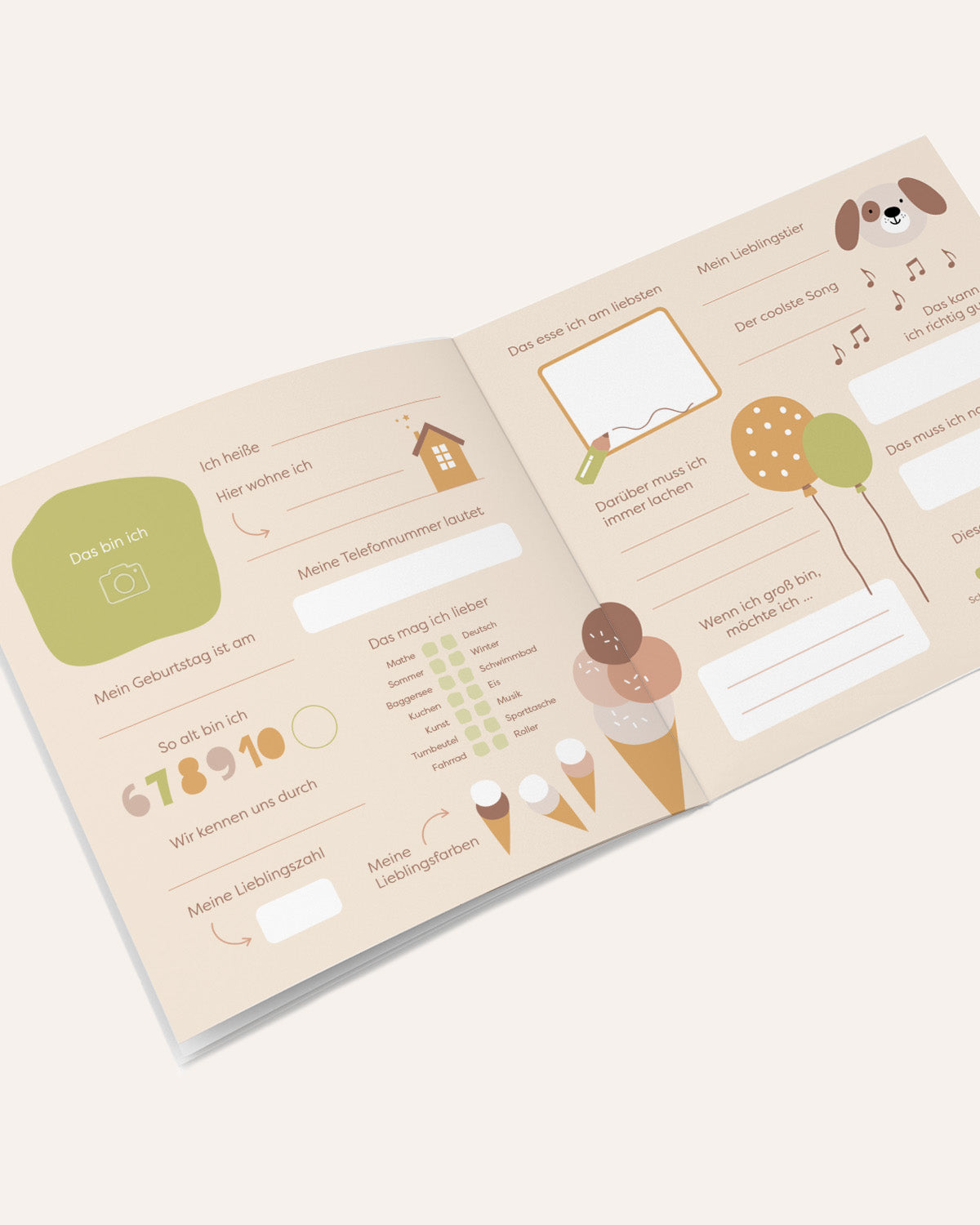 Freundebuch Grundschule | Bunt mit Foto und Namen Planer & Bücher Lieblingsmensch®