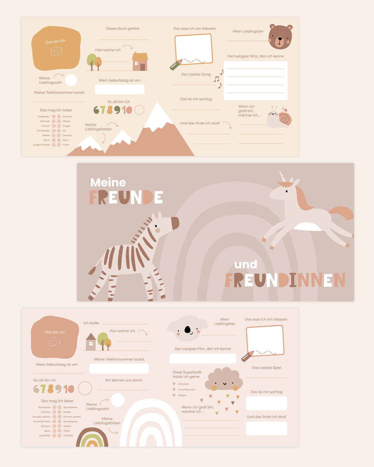 Freundebuch Grundschule | Bunt mit Foto und Namen Planer & Bücher Lieblingsmensch®