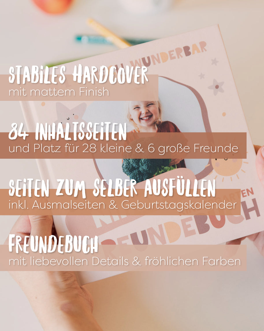 Kindergarten Freundebuch Bunt Geschenk Kinder 