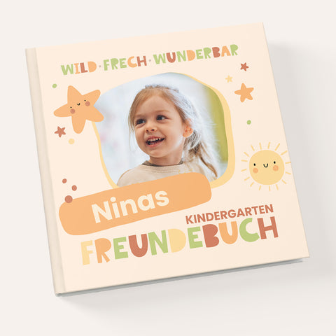 Freundebuch Kindergarten Bunt mit Foto Planer & Bücher Lieblingsmensch®
