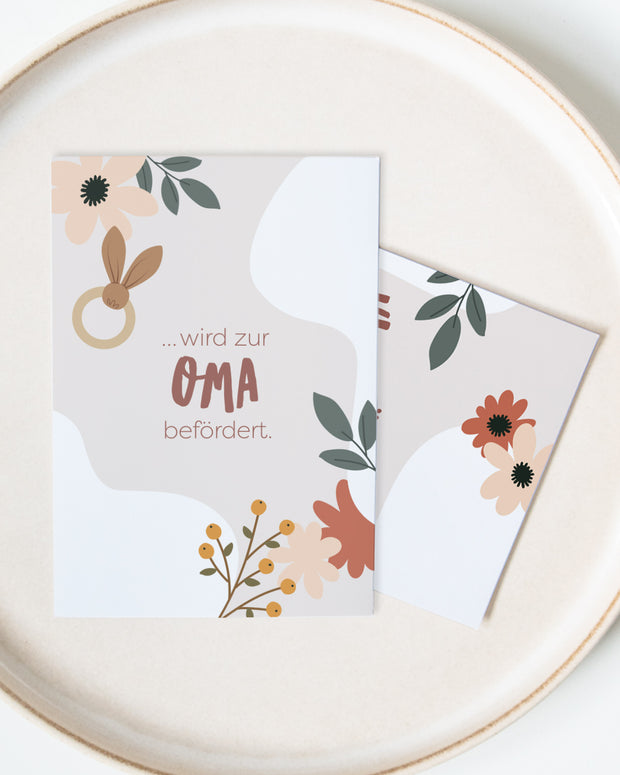 Beförderung zur Oma / zum Opa Mama zu Oma Postkarte Lieblingsmensch®