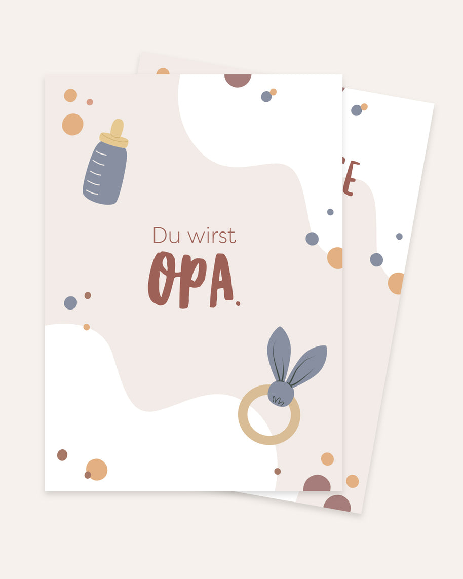 Du wirst Oma/ Opa - Postkarte